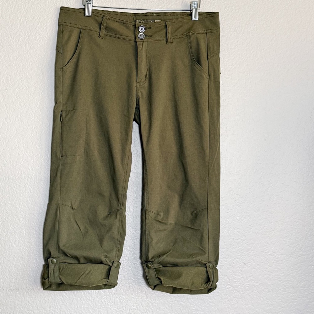 prAna Halle Pants Olive Green Utility Hiking Stretch Zion Women’s 8 - Picture 3 of 16